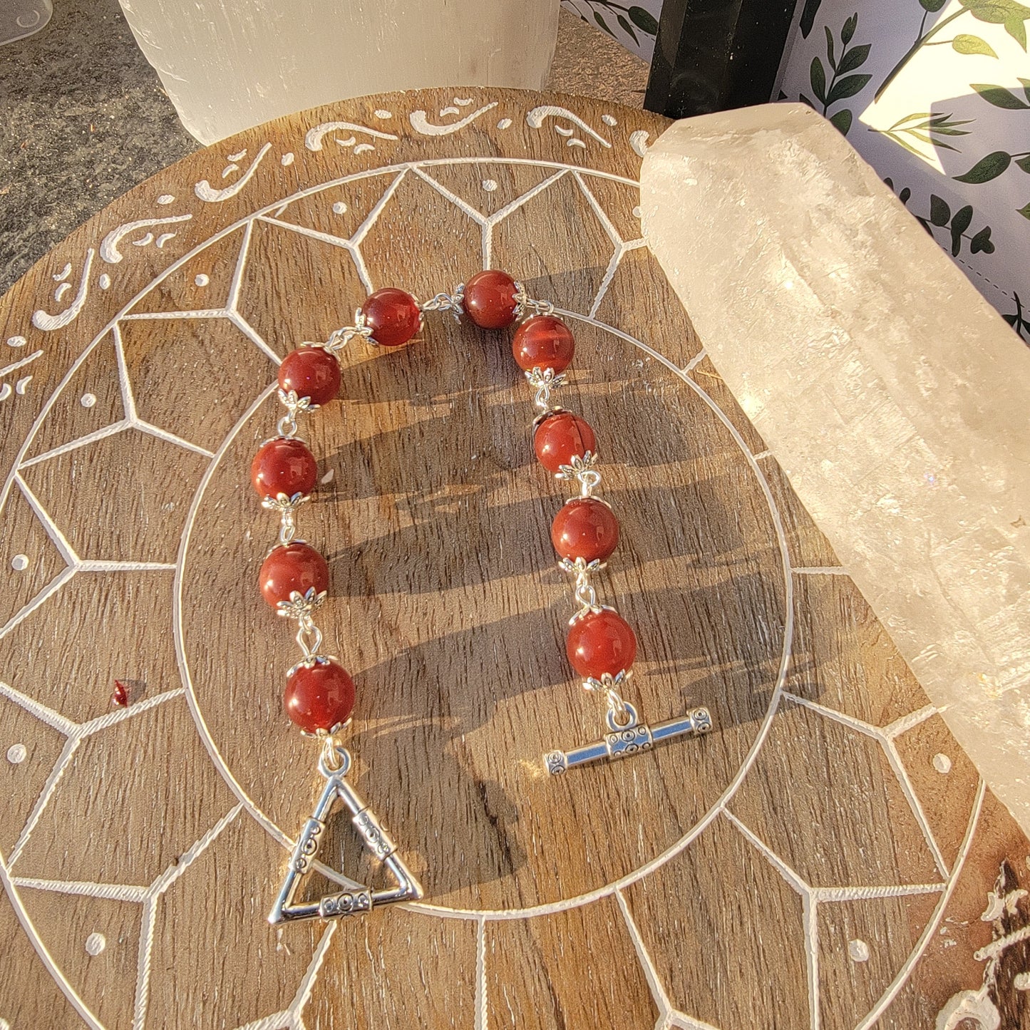Carnelian Bracelet Handmade Gemstone Crystal