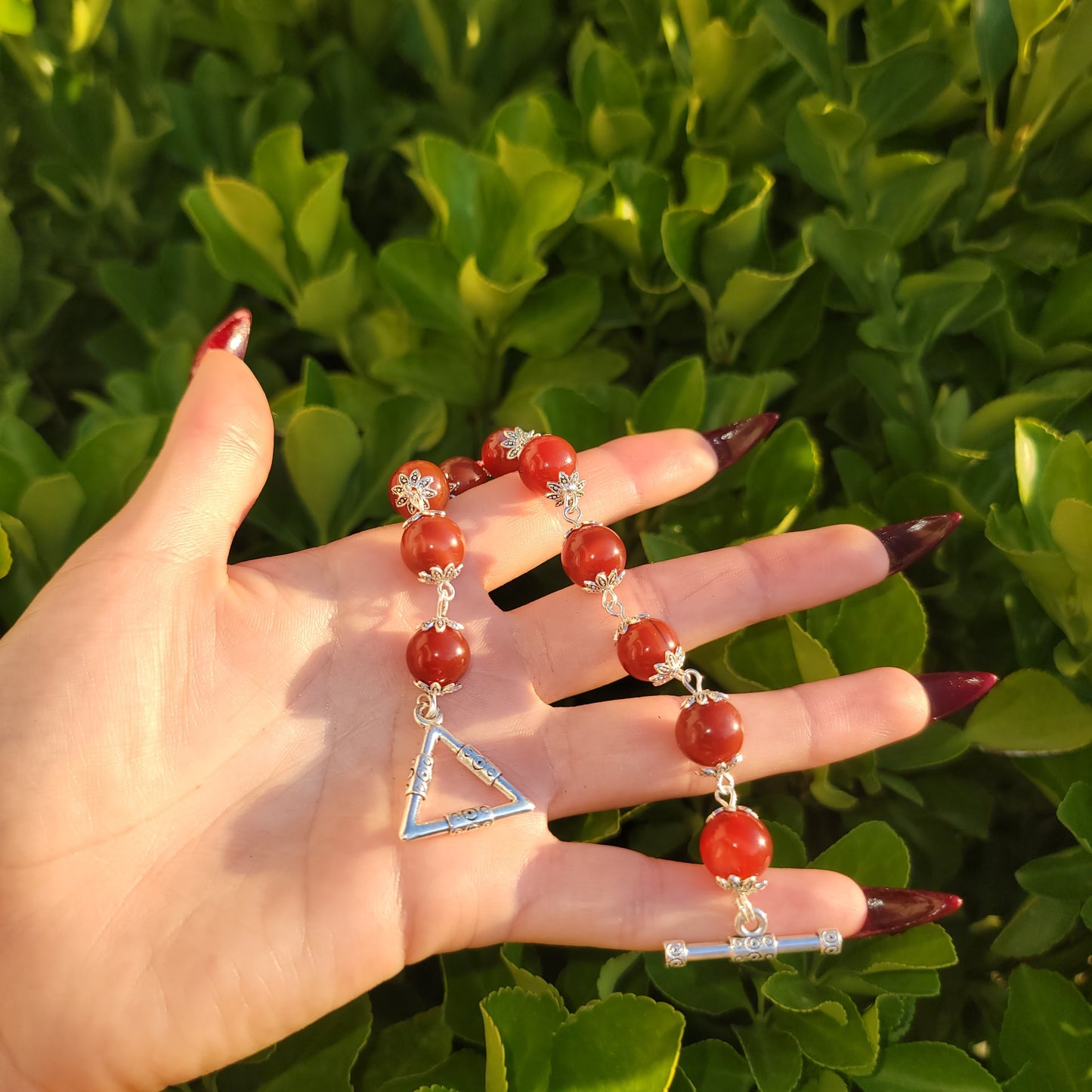 Carnelian Bracelet Handmade Gemstone Crystal