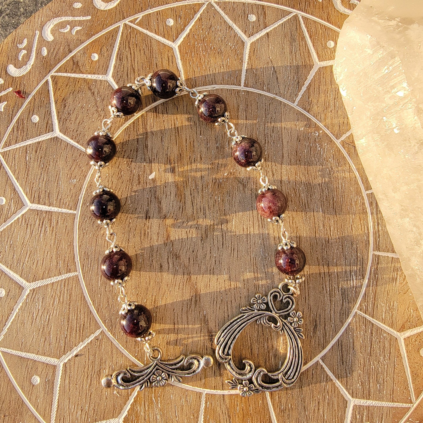 Garnet Handmade Bracelet Gemstone Crystal