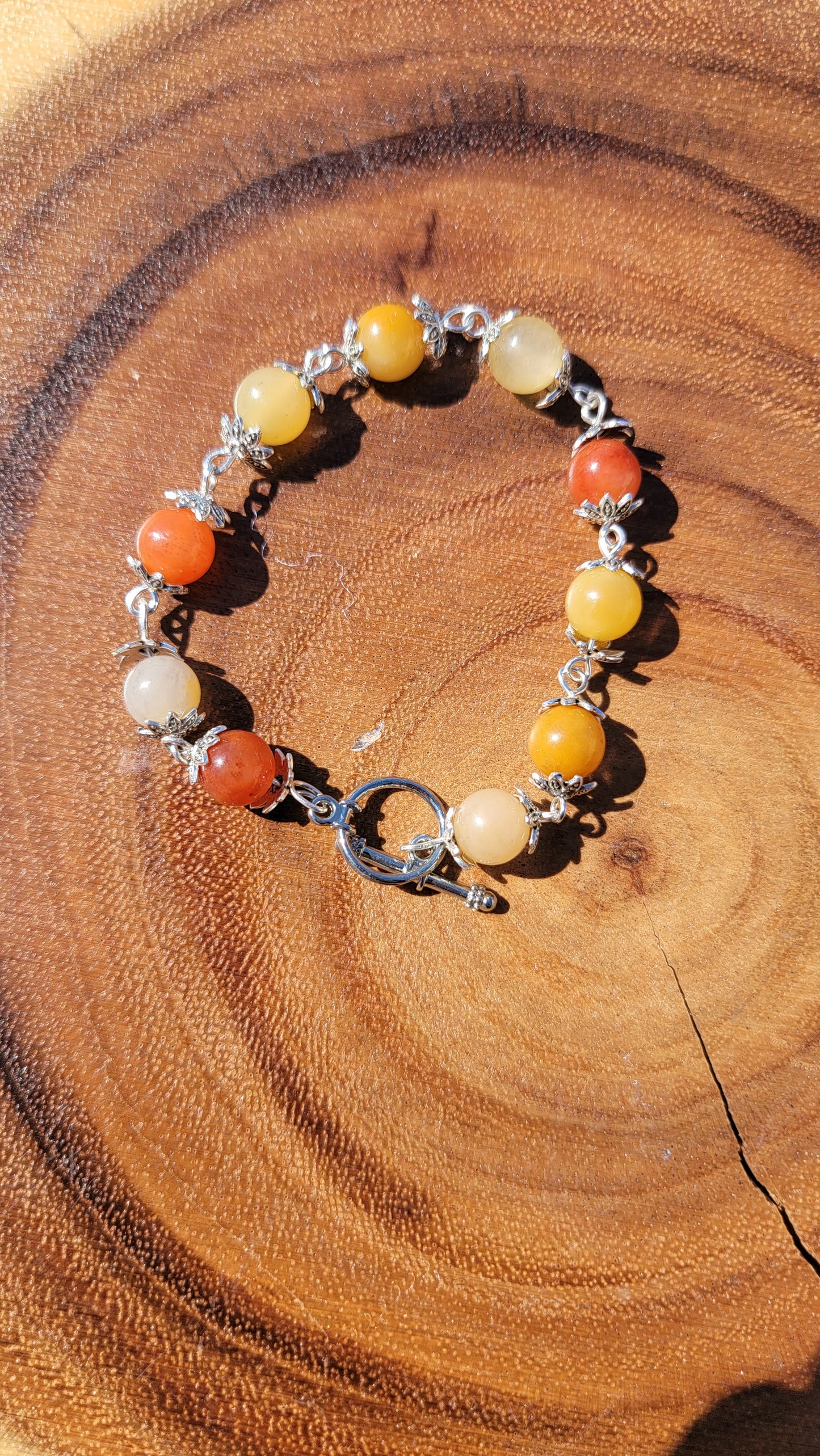 Carnelian Gemstone Bracelet Crystal Multicolored