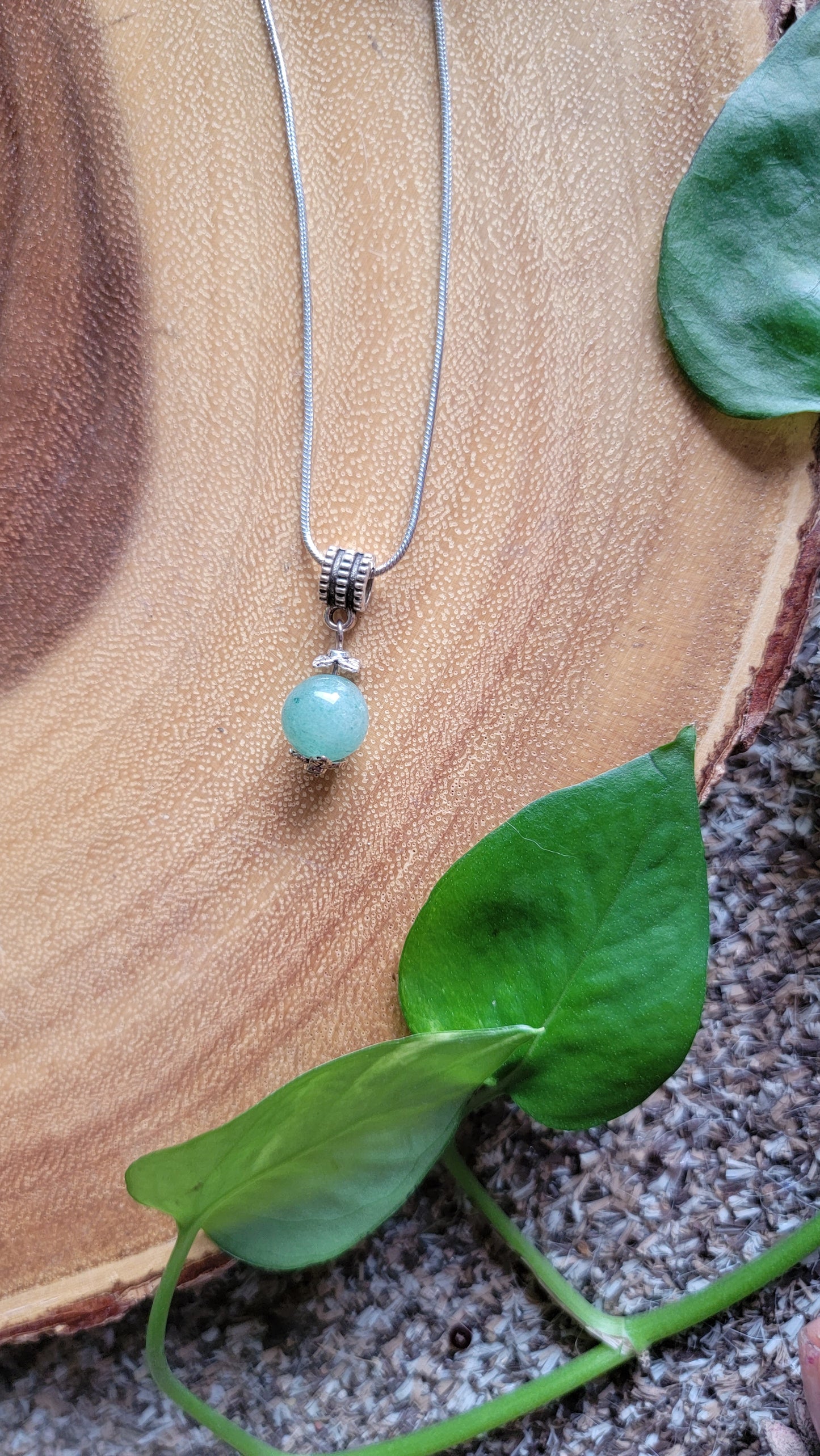 Sterling Silver Crystal Orb Necklace Minimalist Jewelry Simple Modern Crystal Healing