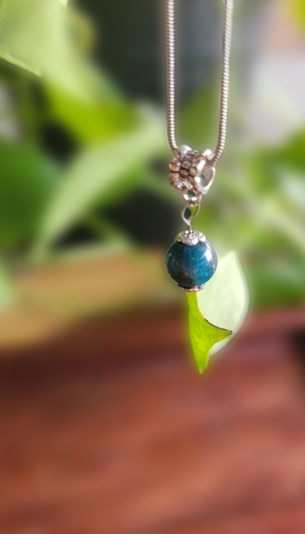 Sterling Silver Crystal Orb Necklace Minimalist Jewelry Simple Modern Crystal Healing