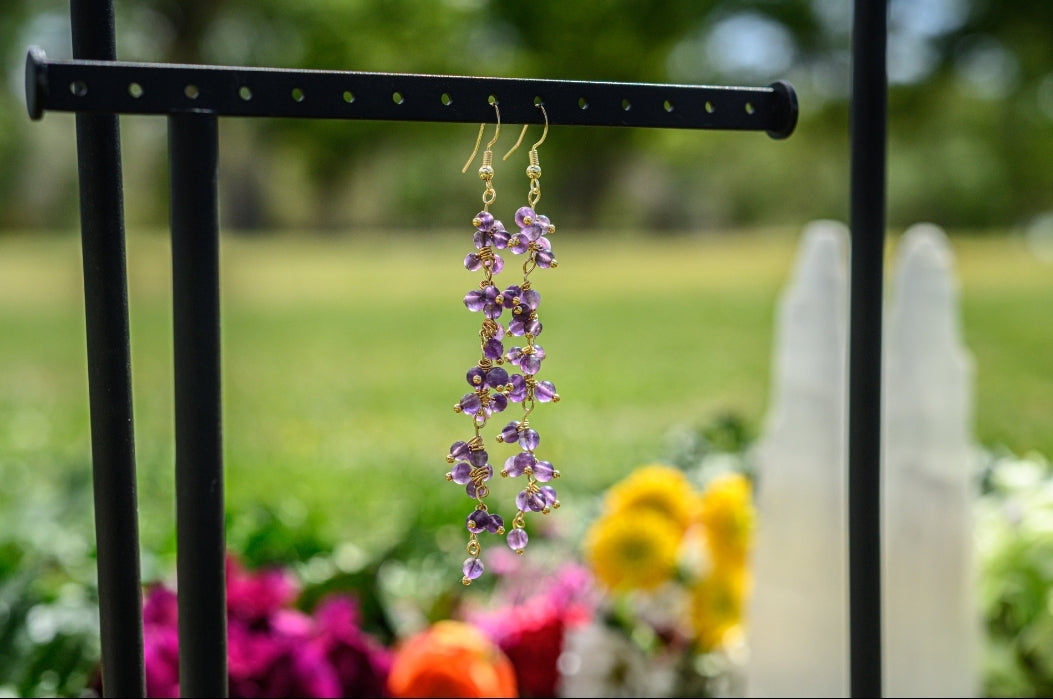 Lavender Moon, Amethyst Earrings