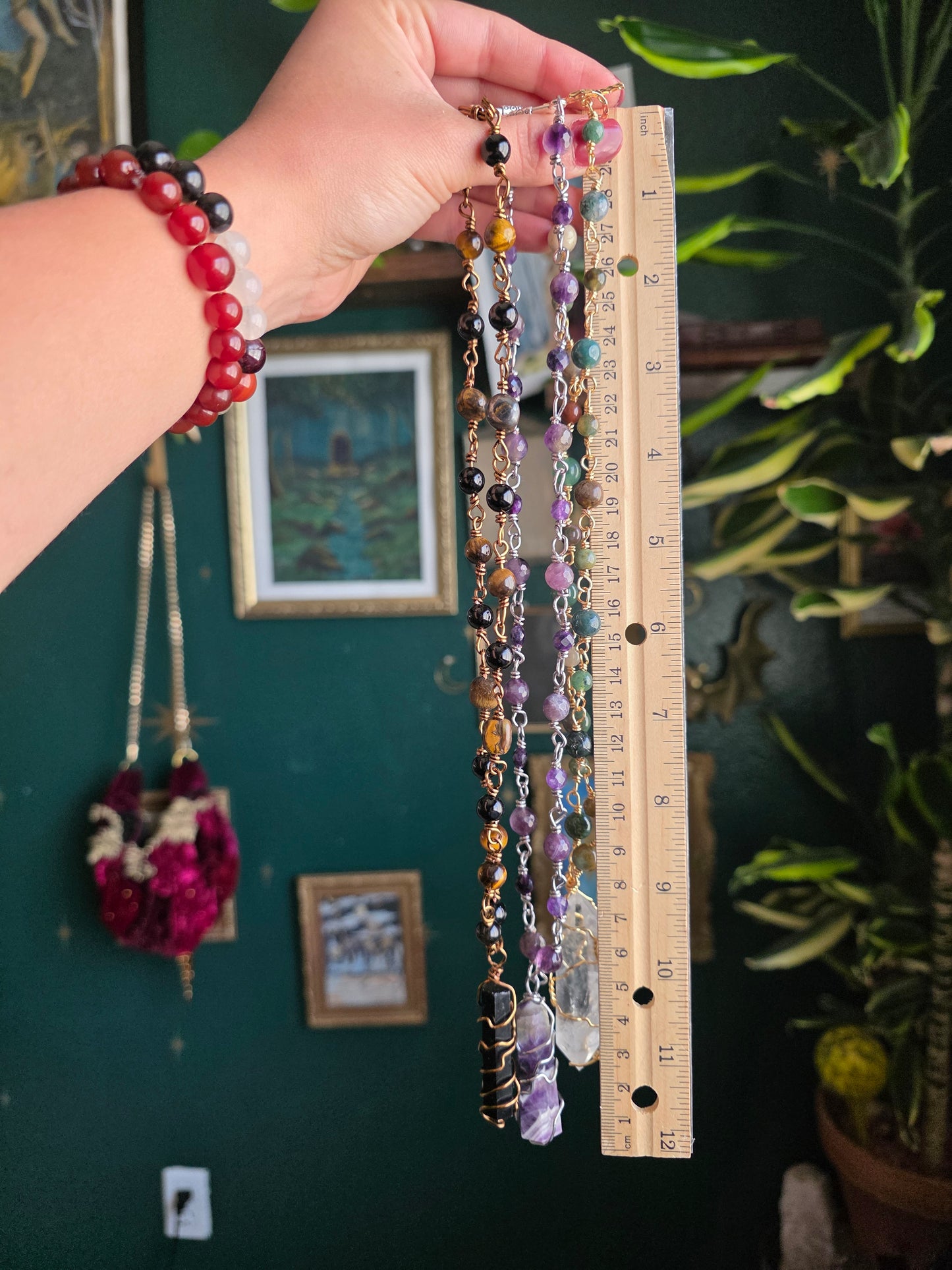 Amethyst in Silver Necklace