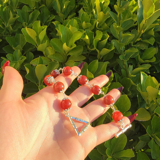 Carnelian Bracelet Handmade Gemstone Crystal