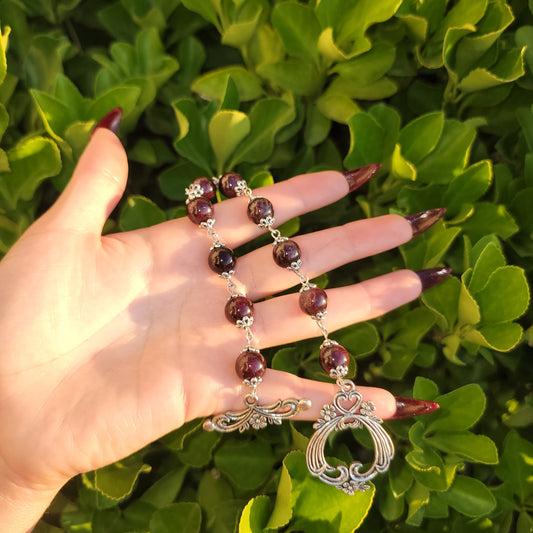 Garnet Handmade Bracelet  Gemstone Crystal