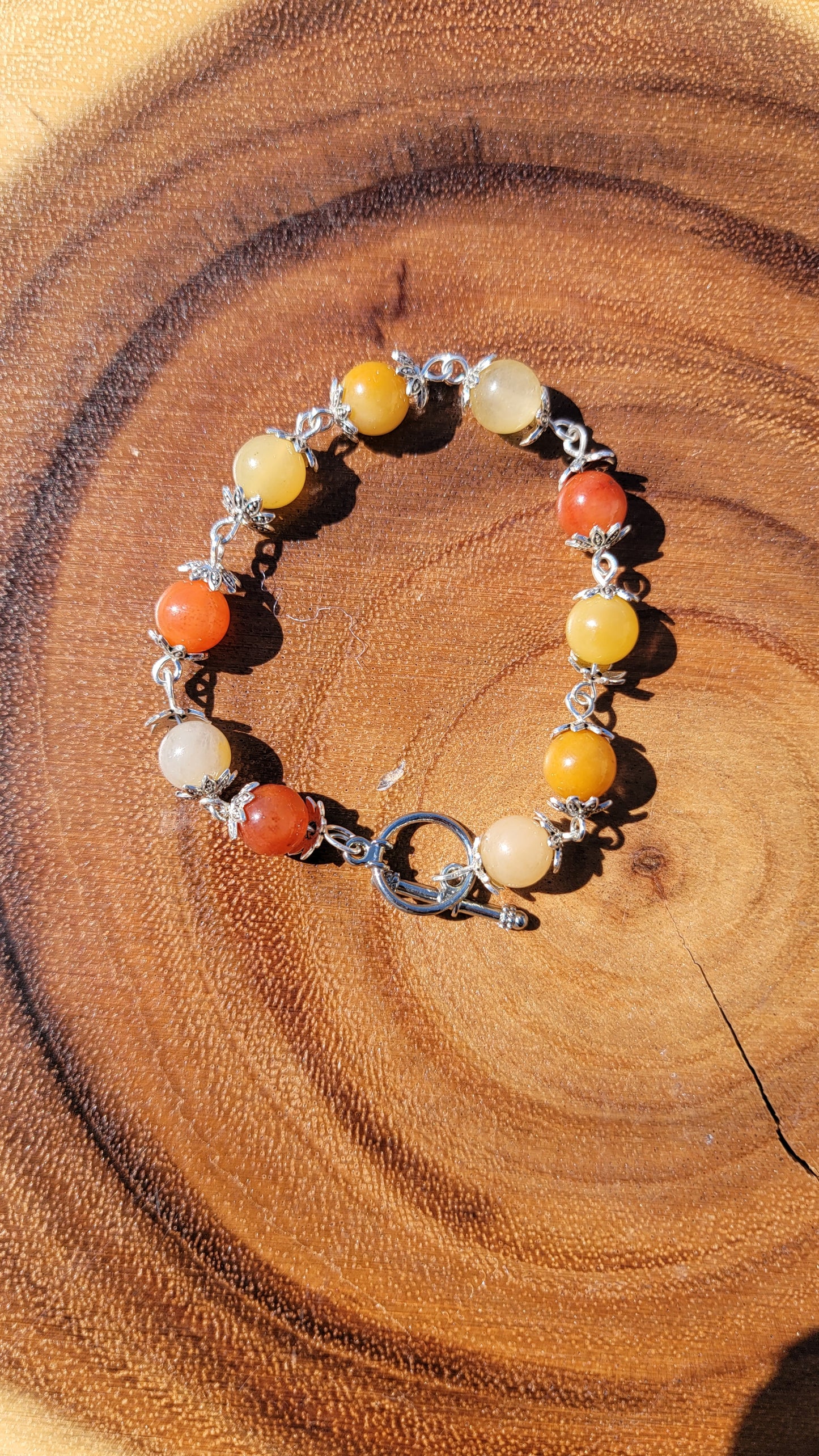 Carnelian Gemstone Bracelet Crystal Multicolored