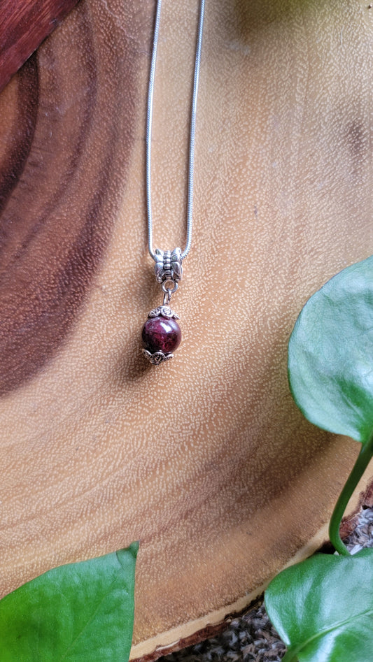 Sterling Silver Crystal Orb Necklace Minimalist Jewelry Simple Modern Crystal Healing