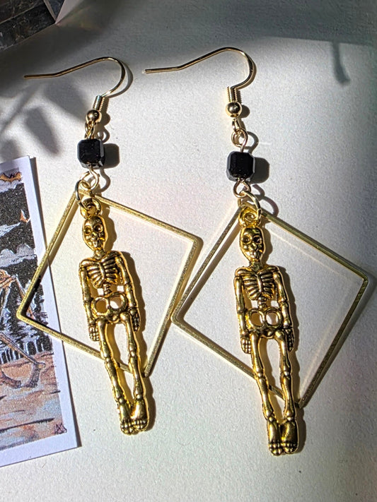 Skeletons and Diamond Shape in Cubic Obsidian Danse Macabre
