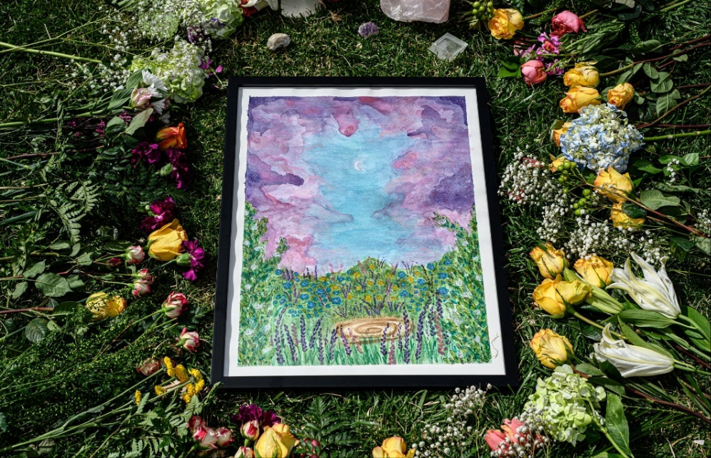 Mindful Garden In Moonlight
