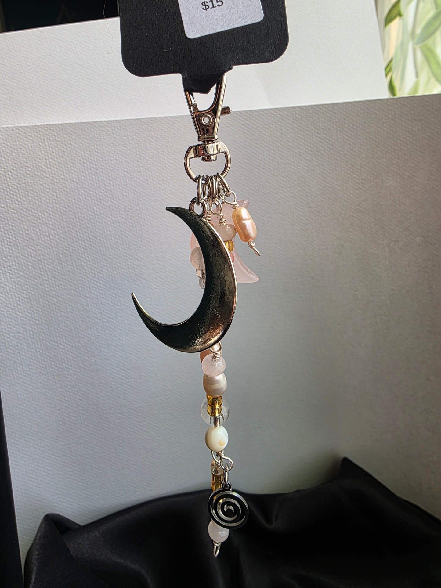 Crystal Wire-Wrapped Purse Charm / Keychain