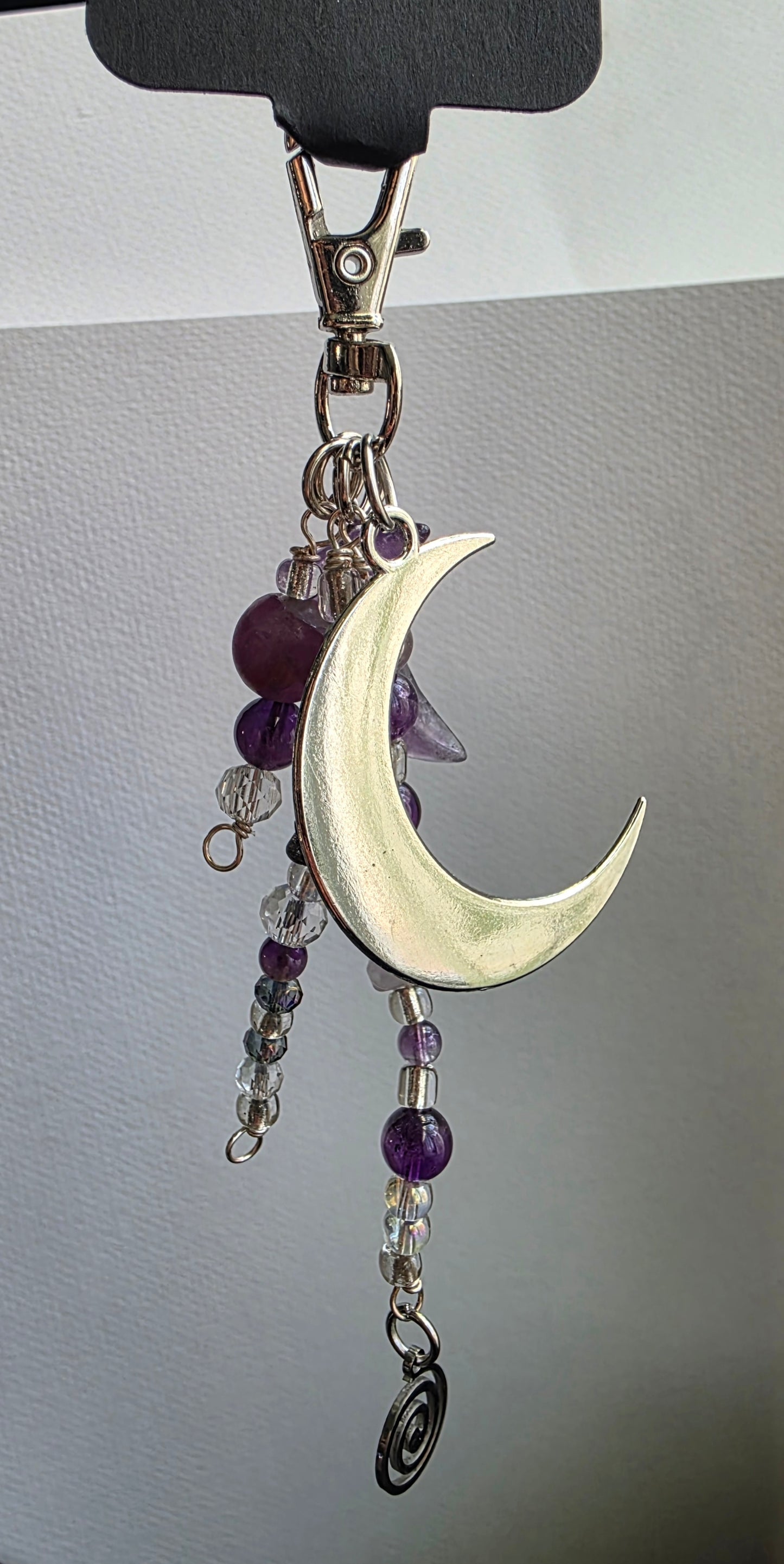 Crystal Wire-Wrapped Purse Charm / Keychain