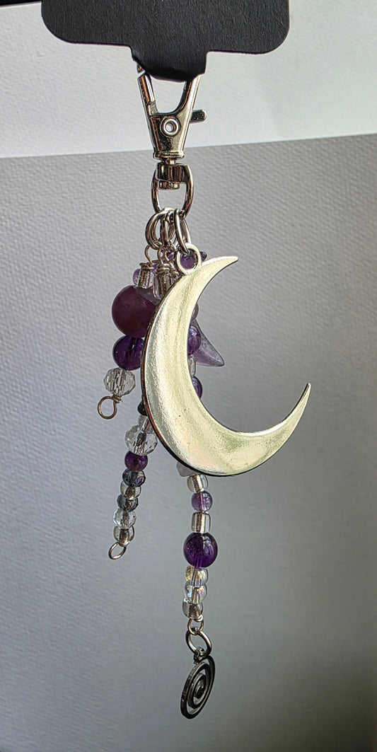 Crystal Wire-Wrapped Purse Charm / Keychain