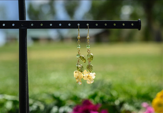 Can I Call You Rose? Yellow Rose Earrings