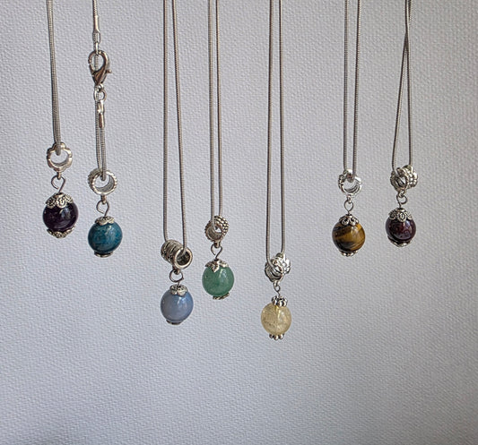 Chakra Orb Necklace — Sterling Silver