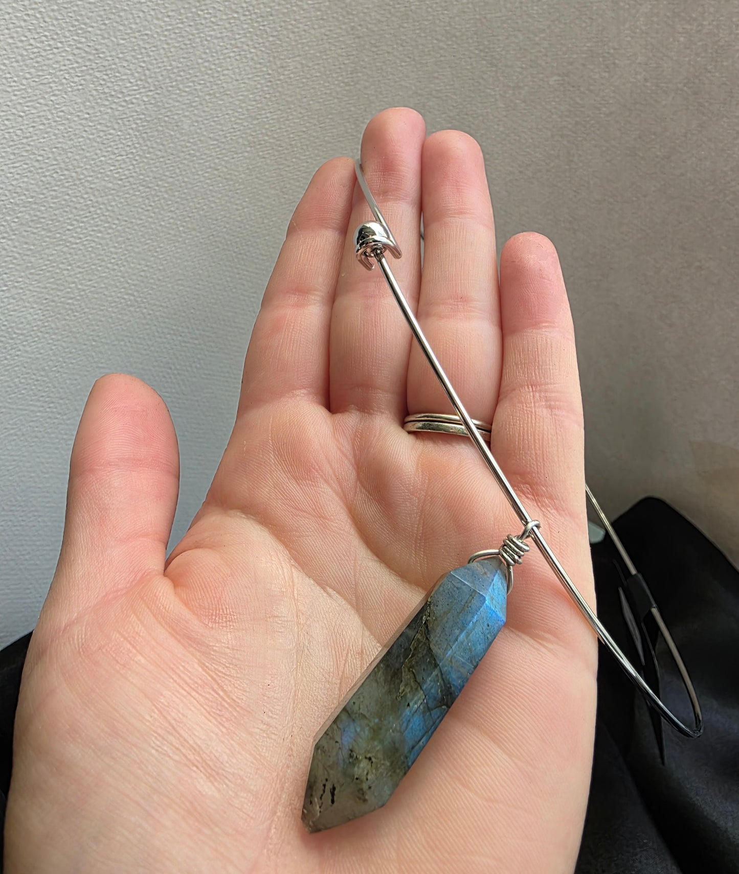 Labradorite Choker — Stainless Steel