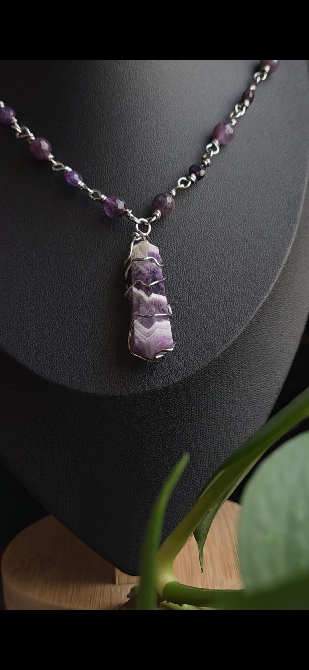 Amethyst in Silver Necklace