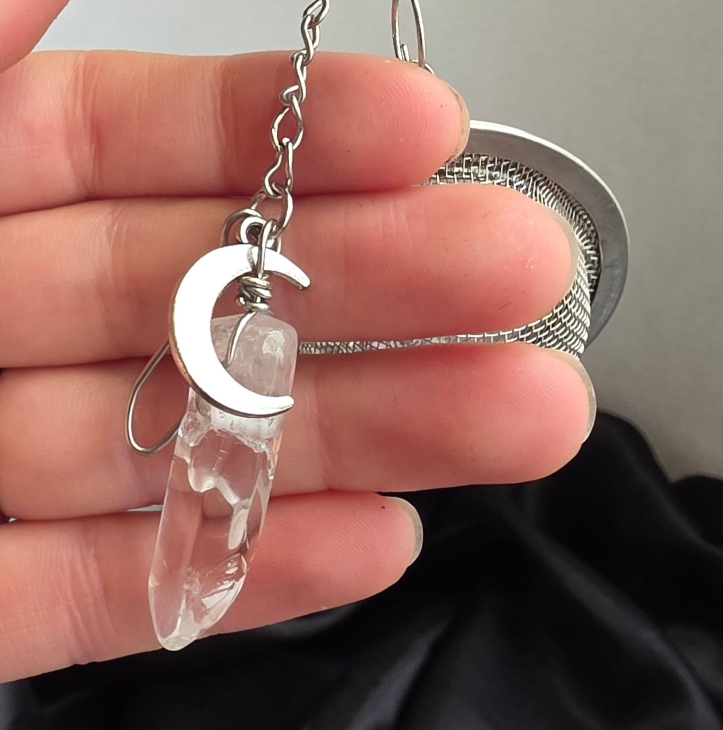 Clear Quartz Moon Tea & Herb Infuser